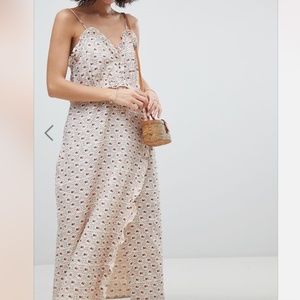 Anthropologie Intropia linen Midi Slip Dress